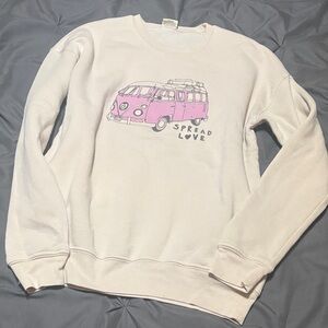Spread Love Pink Graphic Women's Sweater